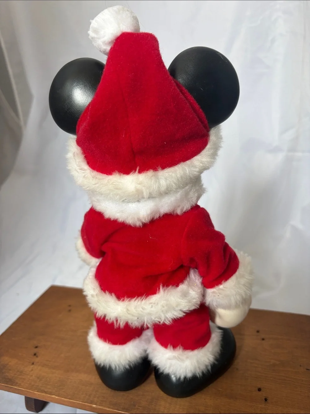 Disney Arco Vinyl Mickey Mouse in Red and White Santa Outfit Vintage 90’s